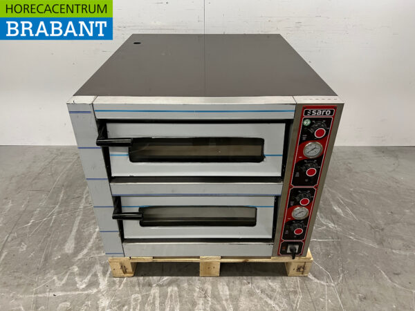 Saro Pizzaofen aus Edelstahl 2 x 6 Pizzen 400V Horeca