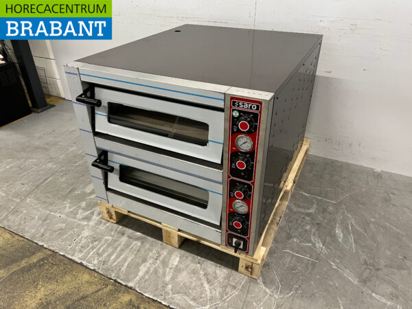 Saro Pizzaofen aus Edelstahl 2 x 6 Pizzen 400V Horeca – Bild 2