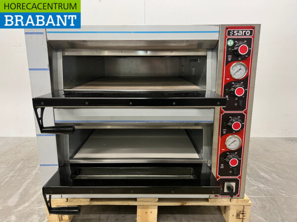 Saro Pizzaofen aus Edelstahl 2 x 6 Pizzen 400V Horeca – Bild 4