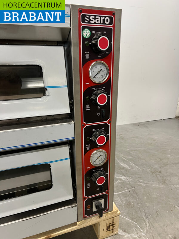 Saro Pizzaofen aus Edelstahl 2 x 6 Pizzen 400V Horeca – Bild 5