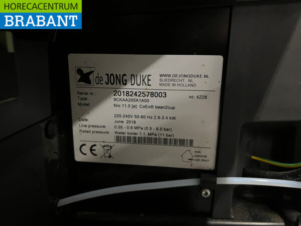 De Jong Duke Nio Kaffeemaschine frische Bohnen 230V Horeca – Bild 5