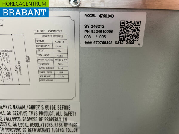 Ecofrost gekühlte Werkbank aus Edelstahl 179,5 cm 230V Horeca – Bild 5