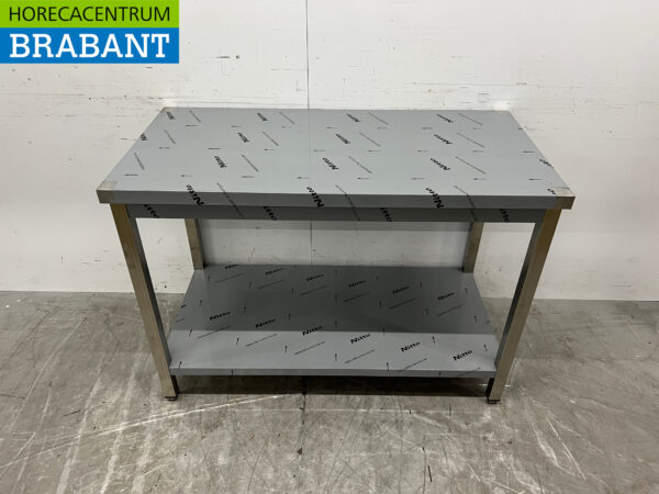 Edelstahl Arbeitstisch 120 x 60 x 85,5 cm mit Unterregal Catering