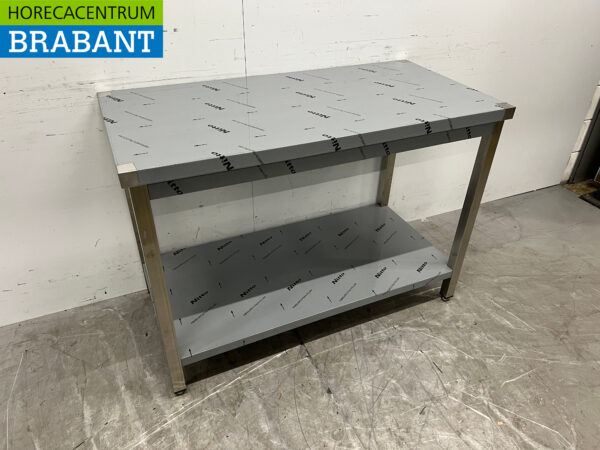 Edelstahl Arbeitstisch 120 x 60 x 85,5 cm mit Unterregal Catering – Bild 3