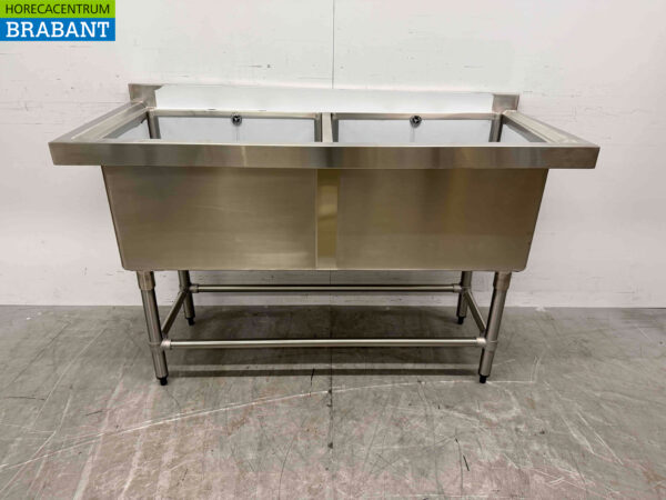 Edelstahlspüle Vogue CF406 Doppelspüle 141 cm Catering