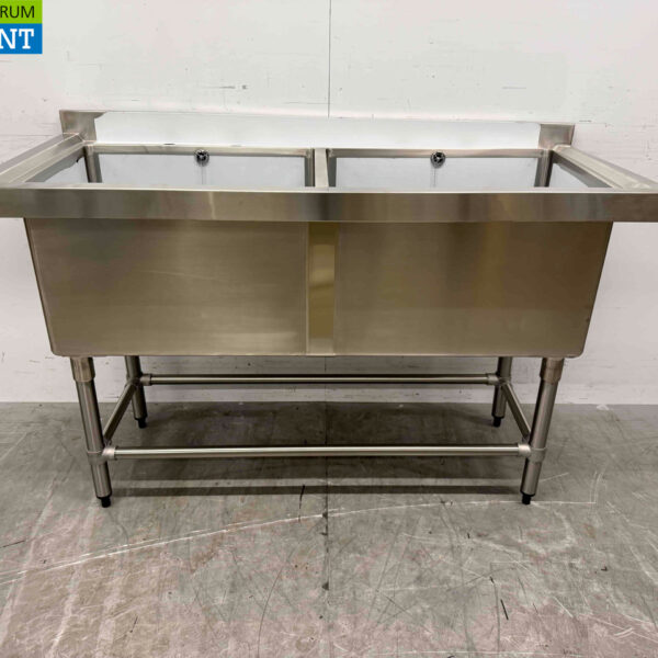 Edelstahlspüle Vogue CF406 Doppelspüle 141 cm Catering