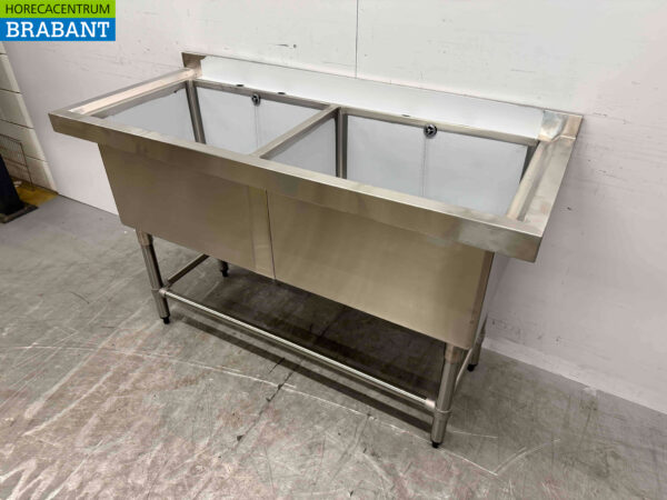 Edelstahlspüle Vogue CF406 Doppelspüle 141 cm Catering – Bild 4