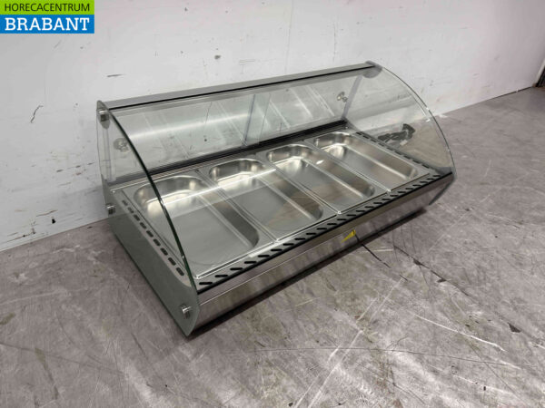 Saro Marie Warmhaltevitrine aus Edelstahl 4 x 1/3 GN 69 cm 230V Horeca – Bild 3