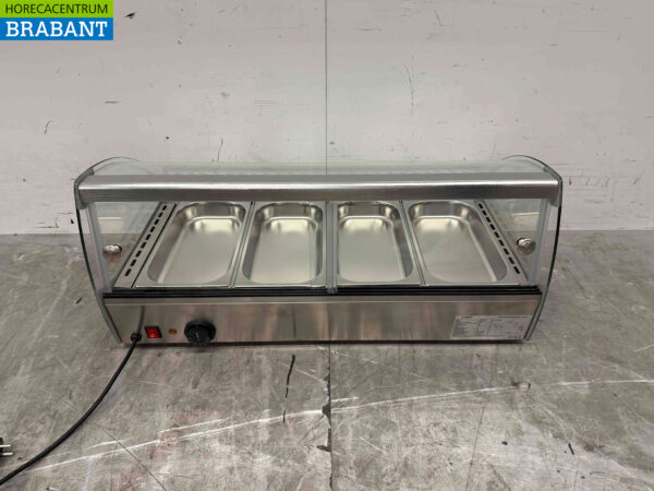 Saro Marie Warmhaltevitrine aus Edelstahl 4 x 1/3 GN 69 cm 230V Horeca – Bild 4