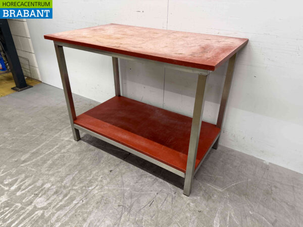 Schneidetisch aus Edelstahl Polyethylen PE 120 x 70 x 91 cm Catering Metzgerei – Bild 3