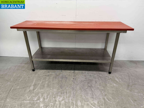 Schneidetisch aus Edelstahl Polyethylen PE 200 x 60 x 90,5 cm Catering Metzgerei