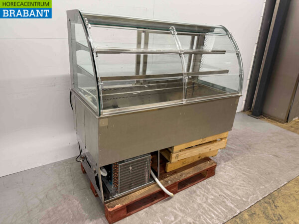 Edelstahl-Kühlvitrine zum Einhängen 4 x 1/1 Gastronorm GN 145 cm 230V Horeca – Bild 2