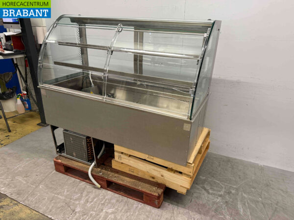 Edelstahl-Kühlvitrine zum Einhängen 4 x 1/1 Gastronorm GN 145 cm 230V Horeca – Bild 3