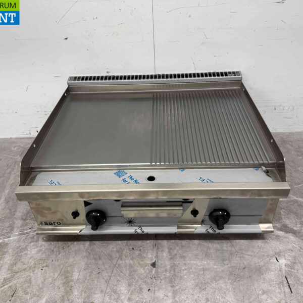 Casta Backblech aus Edelstahl Glatt und gerippt 80 cm PROPAAN Horeca