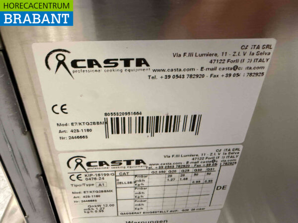 Casta Backblech aus Edelstahl Glatt und gerippt 80 cm PROPAAN Horeca – Bild 5