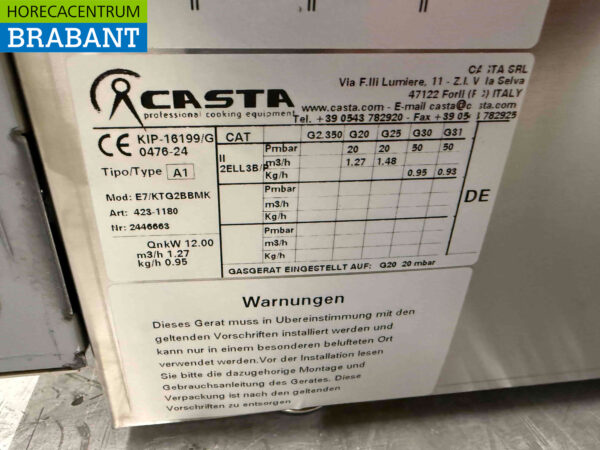 Casta Backblech aus Edelstahl Glatt und gerippt 80 cm PROPAAN Horeca – Bild 6