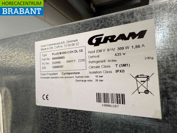 Edelstahl Gram Kühlschrank Kühlschrank 660 Liter 230V Horeca – Bild 6