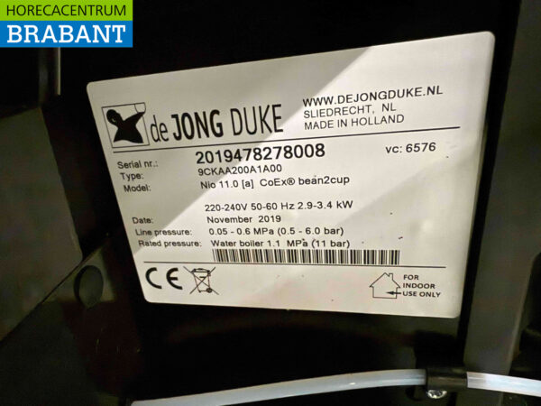 De Jong Duke Nio Kaffeemaschine frische Bohnen 230V Horeca – Bild 6