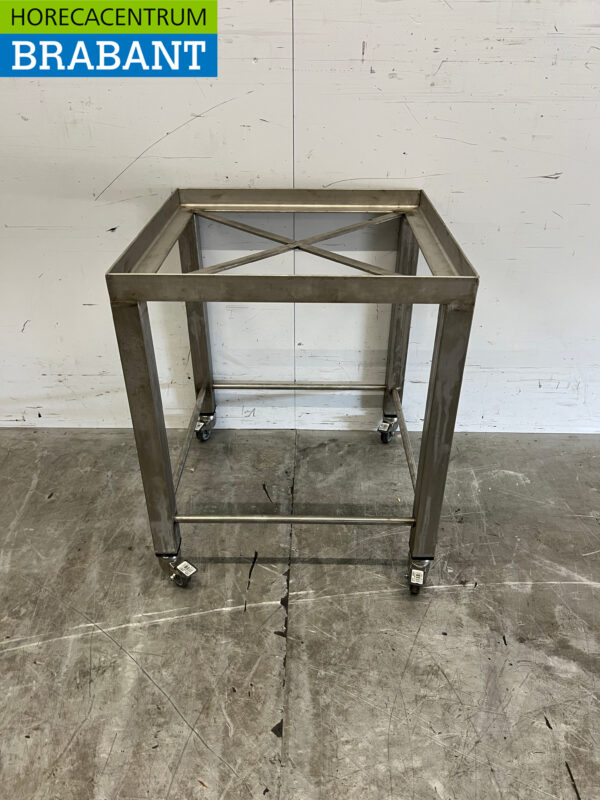 Edelstahl Mobiler Wagen 50 x 50 x 60 cm Horeca