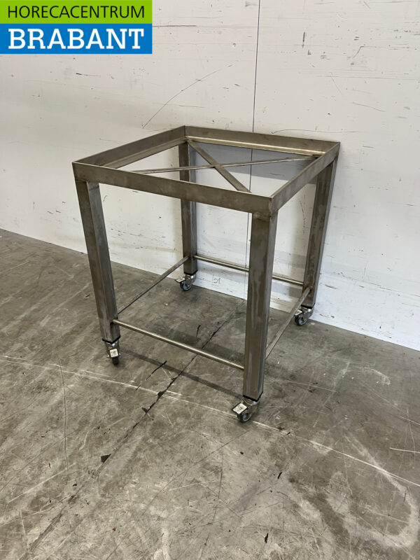 Edelstahl Mobiler Wagen 50 x 50 x 60 cm Horeca – Bild 2