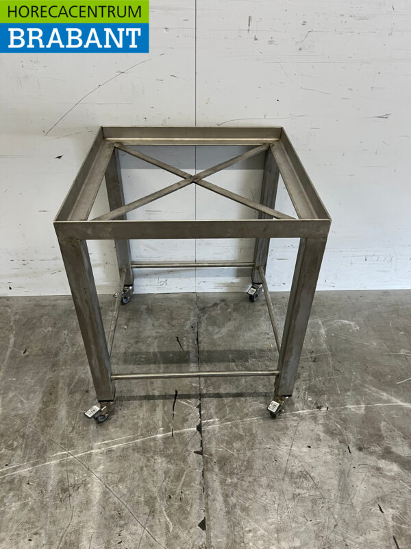 Edelstahl Mobiler Wagen 50 x 50 x 60 cm Horeca
