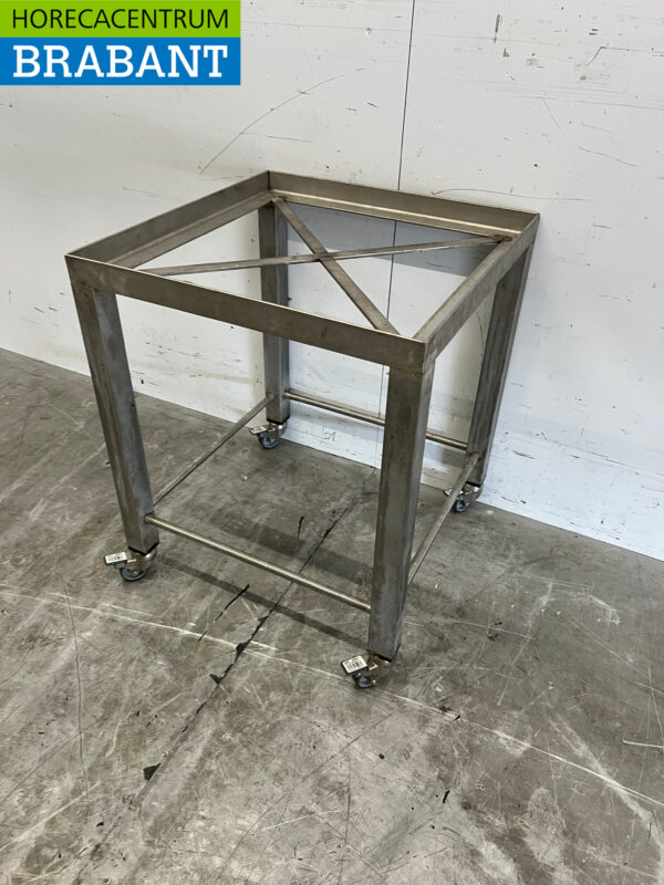 Edelstahl Mobiler Wagen 50 x 50 x 60 cm Horeca – Bild 2
