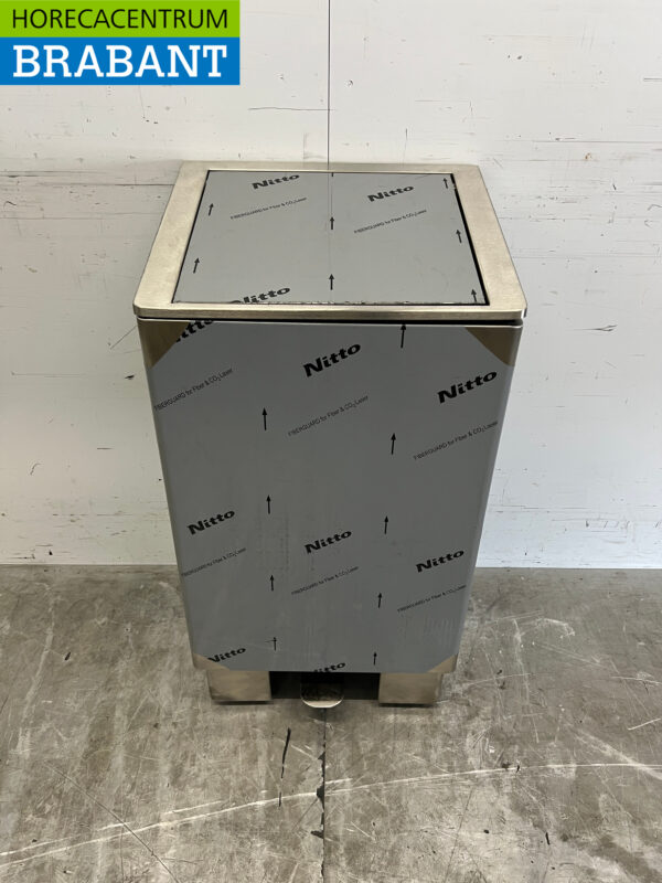 Saro Müllsackhalter aus Edelstahl Abfallbehälter Soft Close 120 Liter Catering