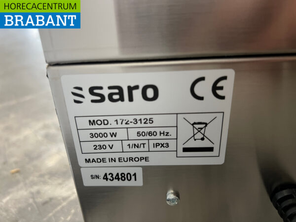 Saro Grillplatte aus Edelstahl 39,5 cm 230V Horeca – Bild 5