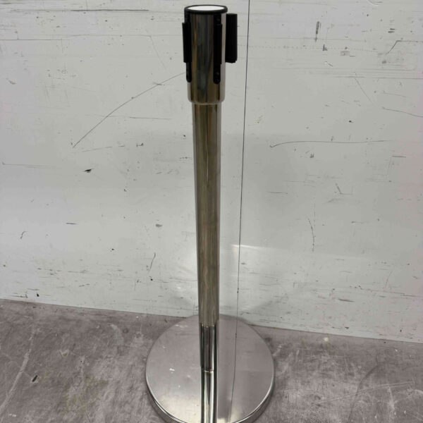 Saro Auslaufständer aus Edelstahl blaues Band Catering