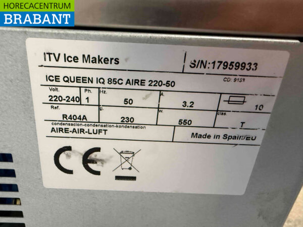 Edelstahl ITV Queen Peeling-Eismaschine 88 kg pro Tag 230V Horeca – Bild 6