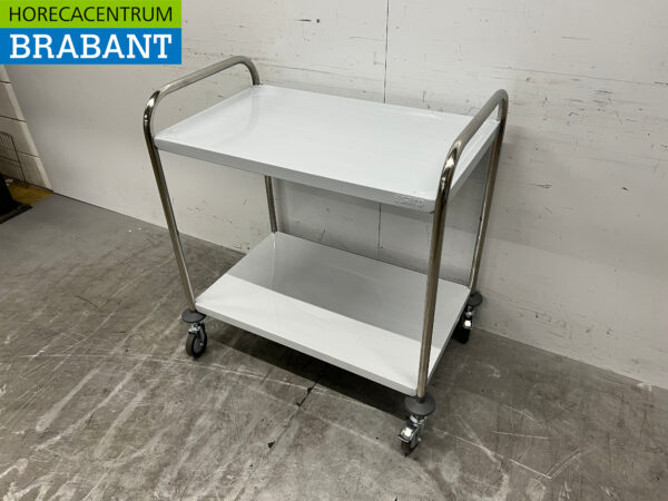 Saro Servierwagen aus Edelstahl 2 Ebenen 86 cm Catering – Bild 2