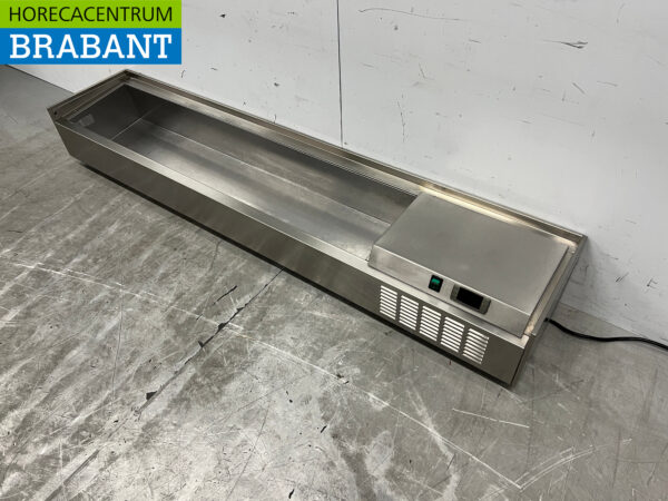Edelstahl Top Saladiere 160 cm 8 x 1/4 GN 230V Horeca – Bild 2