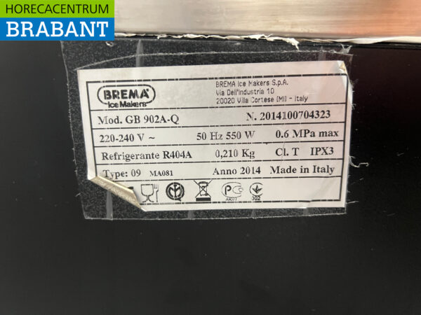 Edelstahl Brema Peeling-Eismaschine 104 kg pro Tag 230V Horeca – Bild 5