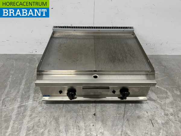Casta Backblech aus Edelstahl Glatt und gerippt 80 cm PROPAAN Horeca