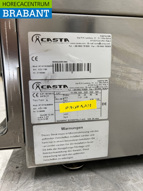 Casta Backblech aus Edelstahl Glatt und gerippt 80 cm PROPAAN Horeca – Bild 5