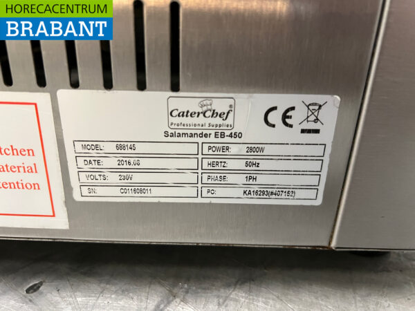Caterchef Salamander aus Edelstahl 45 cm 230V Horeca – Bild 5