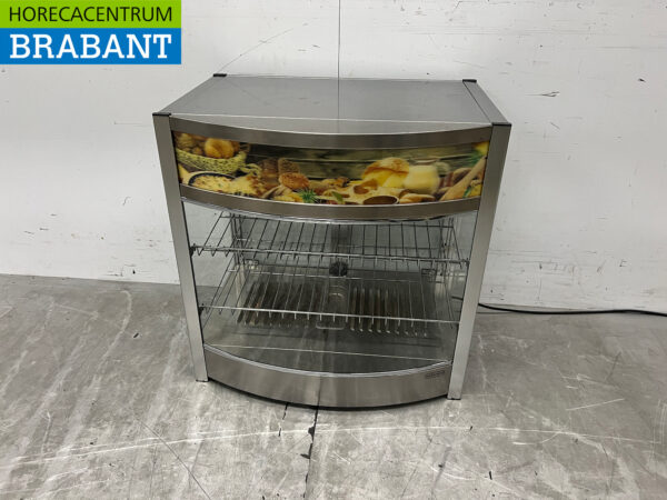 Edelstahl Warmhaltevitrine 64,5 cm 230V Horeca
