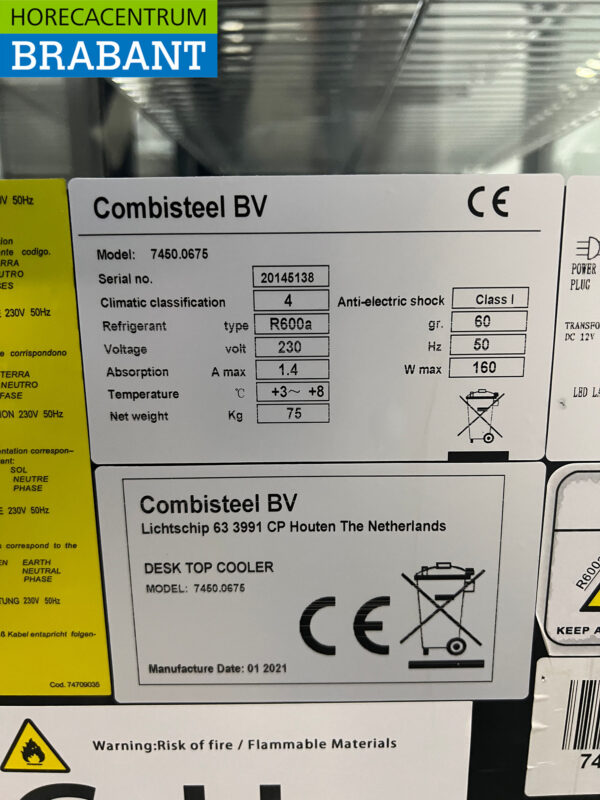 Combisteel Kühlvitrine 159 Liter 230V Horeca – Bild 6