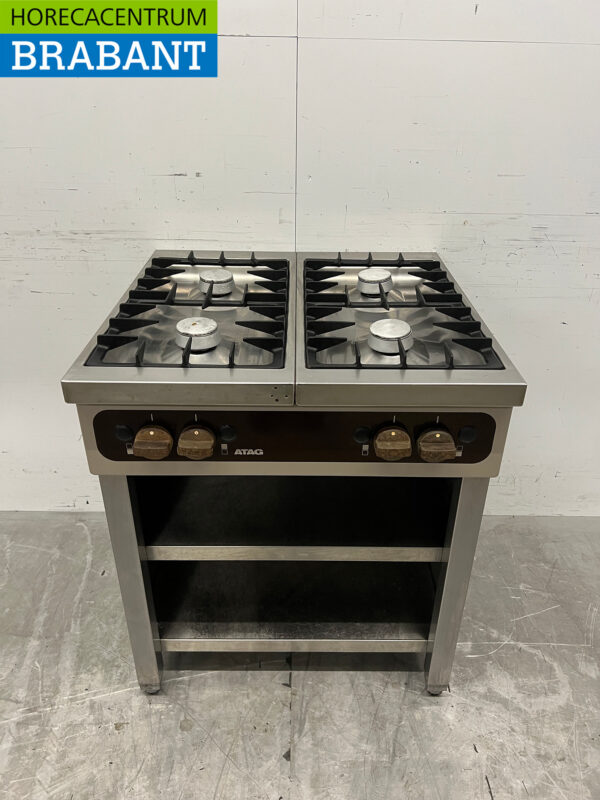 Atag 4-Flammen-Herd aus Edelstahl 70 cm Erdgas Horeca
