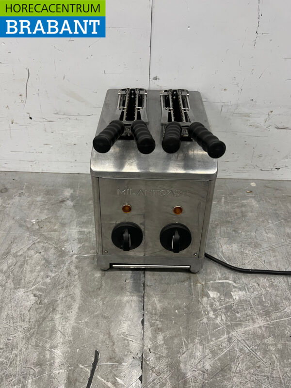 Edelstahl Milantoast Doppel-Toaster 2 Scheiben 230V Horeca