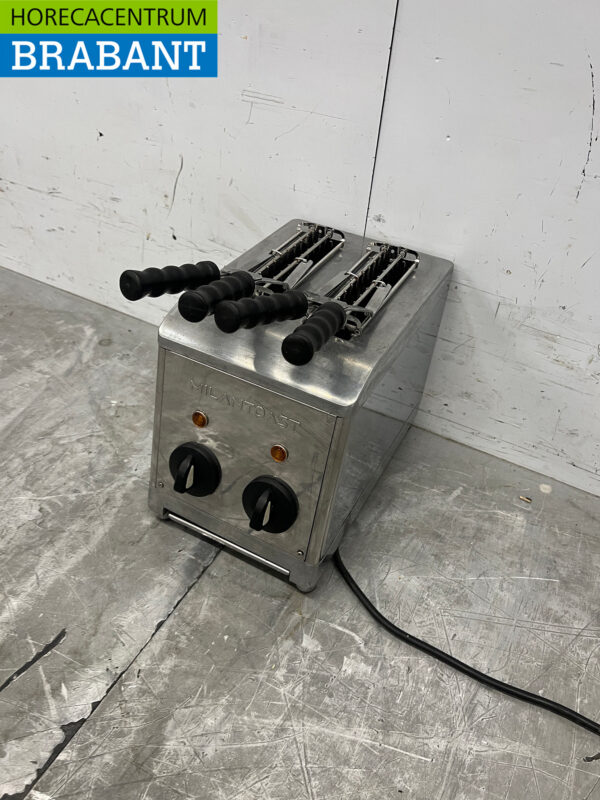 Edelstahl Milantoast Doppel-Toaster 2 Scheiben 230V Horeca – Bild 2