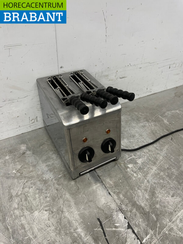 Edelstahl Milantoast Doppel-Toaster 2 Scheiben 230V Horeca – Bild 3