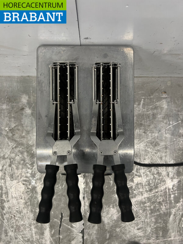 Edelstahl Milantoast Doppel-Toaster 2 Scheiben 230V Horeca – Bild 4