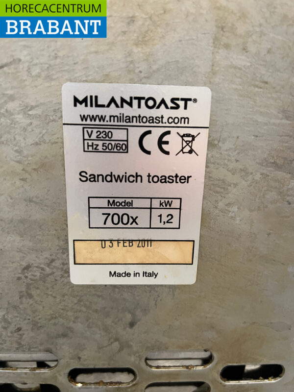 Edelstahl Milantoast Doppel-Toaster 2 Scheiben 230V Horeca – Bild 5