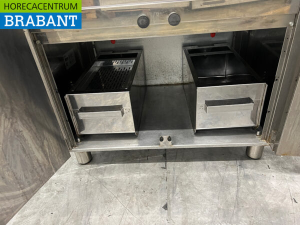 Edelstahl Diamond Doppelfritteuse 2 x 14 Liter 400V Horeca – Bild 5