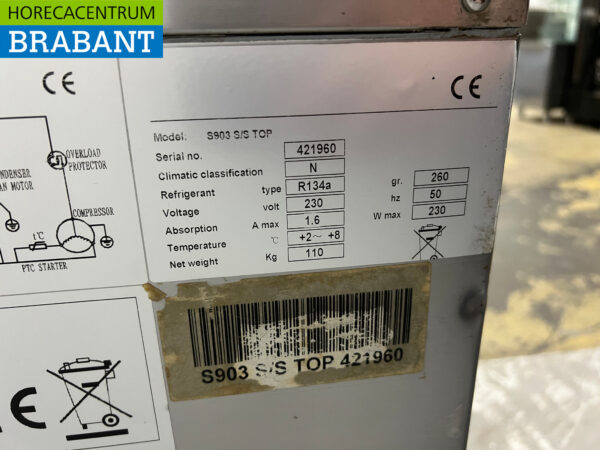 Maxxfrost gekühlte Werkbank aus Edelstahl 3 Türen 137 cm 230V Horeca – Bild 5