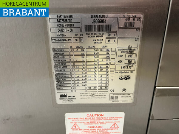 Taylor Milchshake-Maschine aus Edelstahl 400V Catering – Bild 6