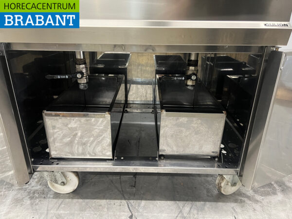 Cullion Mobile Doppel-Fritteuse aus Edelstahl 2 x 17 Liter 400V Horeca – Bild 5