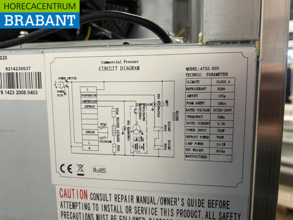 Ecofrost Doppeltürige Gefriertruhe aus Edelstahl 1400 Liter 230V Horeca – Bild 5