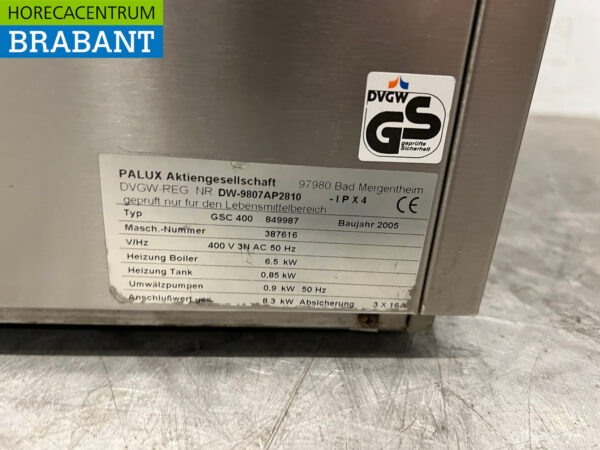 Edelstahl Palux GSC400 Geschirrspüler 400V Horeca – Bild 7